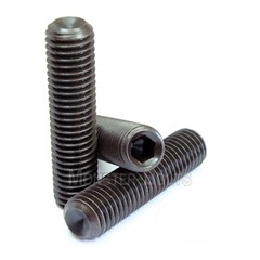 #5-40 Socket Set Screws w/ Cup Point, Alloy Steel w/ Black Oxide, Coarse