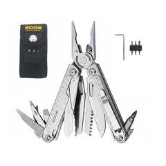 EDGE Multi-Tool Pliers, 14-in-1 Stainless Steel Multitool with Knife, Saw,