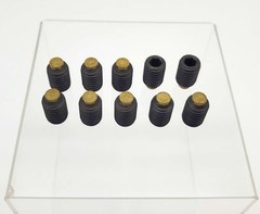 1/2″-13 x 3/4″ Brass Tip Set Screws Hex Head Drive Steel Black Oxide Pack of 10