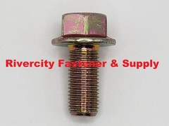 7/16-20×1 Grade 8 Flange Bolts 7/16 x 20 x 1 Screws 7/16×20 x 1″ Yellow Zinc