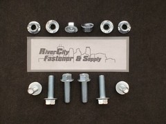 (6) M10-1.25 x 35 J.I.S. Small Flange Head Hex Bolts & Nuts M10x1.25 Fine Thread