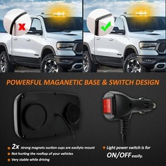 72 LED Roof Top Mini Strobe Beacon Light Bar Magnetic Mount for Vehicles