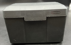 Rubbermaid 3×5 Index Card Holder Plastic Black Box with Cards and Numbered Index