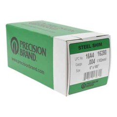 Shim Stock: 0.004” Thick, 100” Long, 6″ Wide, 1010 Low Carbon Steel
