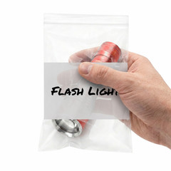2 Mil Clear Reclosable Poly Bags with White Block Zipper 6″x 9″ Pack of 2000