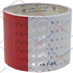 Conspicuity Tape DOT-C2 Reflective Truck Trailer Safety Red White: 1″/2″/3″ Wide