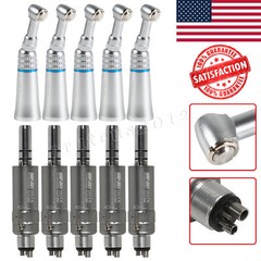 NSK Style Dental Slow Low Speed Handpiece Contra Angle Push / Air Motor 4 Holes