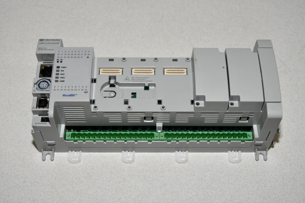 ^ AB Allen Bradley 2080-LC50-48QWB Micro850 PLC Ethernet I/P Controller #X7996
