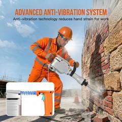 1500W Electric Demolition Jack-Hammer, 1800 BPM Heavy Duty Jack-Hammer Concrete
