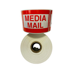2×3, MEDIA MAIL, 500 labels per roll, 1-60 Rolls