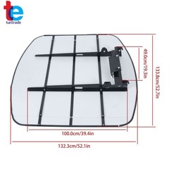 52″ X 52″ White Tuff Top For ROPS Tractor & Mower Canopy 2″ x 2″ or 2″ x 3″