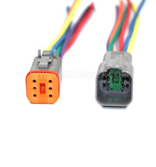Assembled Deutsch 2,3,4,6,8,12 Pin,12, 14, 16 & 18 AWG waterproof connector