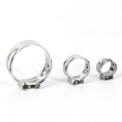 10/100X 304 Stainless Steel Single Ear Hose Clamps Assortment Water Pipe Hoop