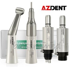 AZDENT Dental Slow Low Speed Handpiece Straight Contra Angle Air Motor 4/2Holes
