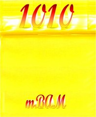 100 PACK DARK YELLOW 1010 Apple Zip Baggies 1.0X1.0″ Mini Bags COLOR
