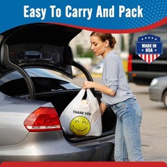 1000 Thank you T-Shirt Bags 1/6 12″ x 6.5″ x 21″, Plastic Grocery Shopping Bags