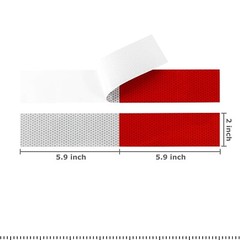 Conspicuity Tape DOT-C2 Approved Reflective Trailer Red White 2”x150’ -1 Roll