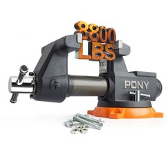 PONY 6″ Heavy Duty Bench Vises 8800LBS Clamp Force Workbench Vise 360° Rotatable