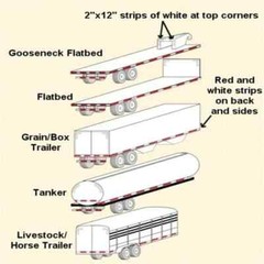 Reflective Trailer Tape Red White Truck Warning Tape Conspicuity Sign Safety Car
