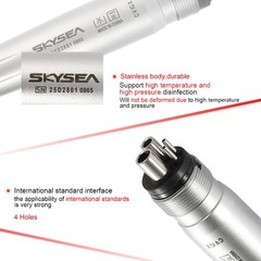 1-5 SKYSEA Dental High Speed Handpiece Big Head Push Button Type 4Hole FG 1.60mm