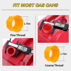 3 Pack Gas Can Spout Replacement Universal Fuel Cans Nozzle Kit 1 2 5 10 Gallon