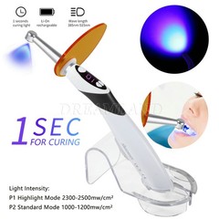 NEW 1S LED Dental Curing Light Lamp Cordless metal head 2300mw/cm2 black
