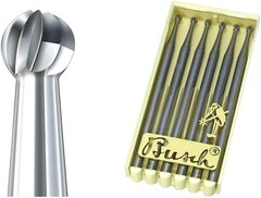 Busch Burs Round Fig 1 Jewelers Ball Setting Bur Size 013 – 1.3mm 6 Pack Germany