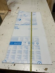 Lexan MR-10 Marguard 19-1/2″x42-1/2″x3/8″ Scratch Resistant Polycarbonate Clear