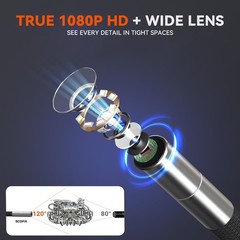 BestPrice! 2-Way 360° Endoscope W/Light Industrial Articulating Borescope Camera