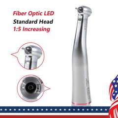 Dental 1:5 Increasing LED Contra Angle Handpiece Quattro Water Spray E-type