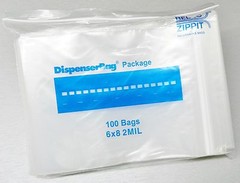 100 Reloc Zippit Bags 6″x8″ Clear 2mil Poly Reclosable Zip Seal Slide Lock Bag