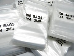 3×4 White Block Reclosable Bags 2mil Writeable 3x 4″ Poly Baggies 500 Pcs