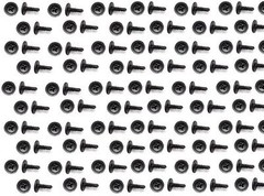 100 1/2″ Tapping Screws Self Drilling Tapper Philips Truss Washer Head Black