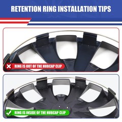 15 Inch Hubcaps for Prius 2010-2015 Alloy Wheel Set of 4 ABS+PC Silver Black