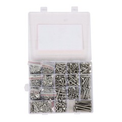 1600 Pcs Heavy Duty Bolts And Nuts M4 M5 M6 Flat & Lock Washers Assortment Kit