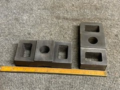 Cast Iron Machine Base Mounting Blocks 4-3/4” X 2-1/2” X 1” Unbranded