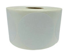 2.5″ Round Direct Thermal Printer Labels 500 Per Roll 1″ Core 1 Roll