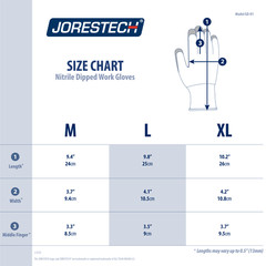 Grey Nitrile Dipped Poly Work Gloves ( 12 Pairs ) 1 Dozen JORESTECH