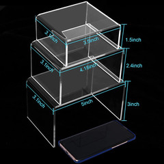 6 Pcs Acrylic Risers for Display, Acrylic Display Riser, Clear Display Stands fo