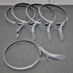 (5) Nordfab 6″ Duct Clamp 8010005525, Quick Release, Galvanized Steel, Nitrile