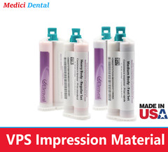 DENTAL VPS IMPRESSION MATERIAL MEDIUM BODY REGULAR SET 4 X 50 ML Cartridges