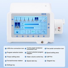AZDENT Dental Surgical Implant System Motor Touch Screen+20:1 LED Handpiece