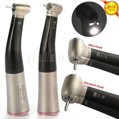 X95L Dental 1:5 LED Fiber Optic Contra Angle Handpiece Red Ring fit NSK Ti-MAX