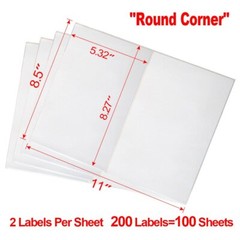 200-20000 Premium 8.5×5.5 Round Corner Shipping Labels Half Sheet Self Adhesive