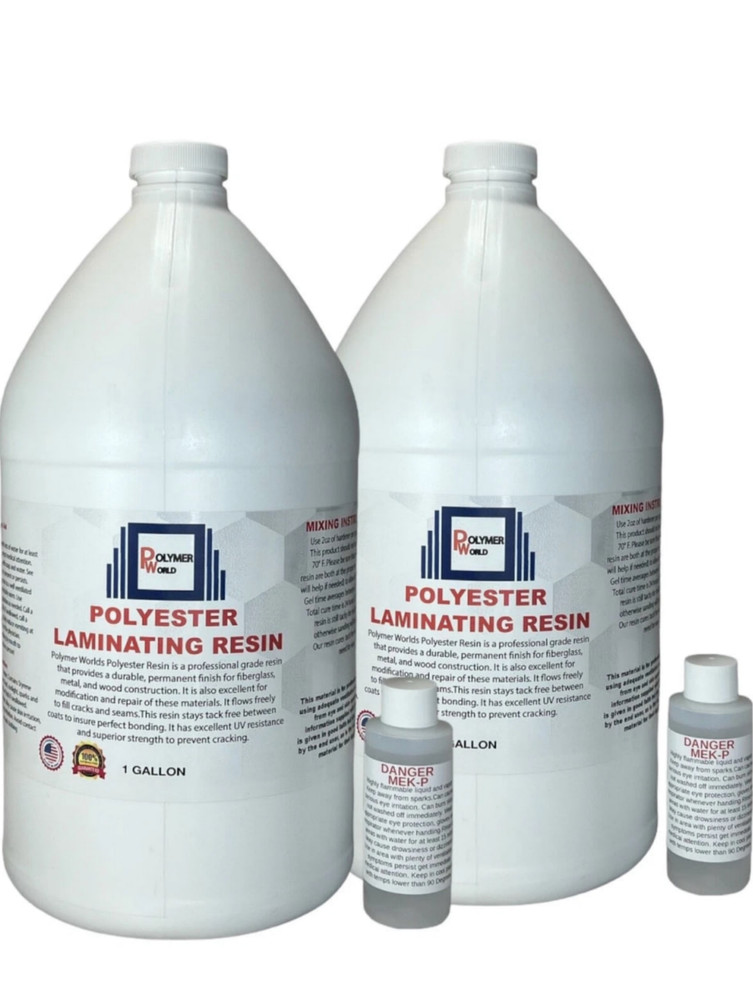 Polyester Resin 2 Gallons For Boats RV’s Canoes Fiberglass Autos Surboards – New