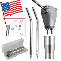 Dental 3 Way Air Water Spray Triple Syringe Handpiece w/ 2 Nozzles Tips Tubes