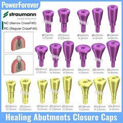 Dental NC/RC Healing Abutment Closure Cap Bone Level Titanium Fits ITI Straumann