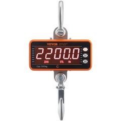 VEVOR Digital Crane Scale Industrial Hanging Scale 2200 lbs/1000 kg Heavy Duty