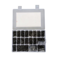 1590Pack M3 Hardware Assortment – Hex Button and Socket Head Bolts Nuts Washers