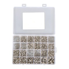 1500Pcs Fully Threaded Hex Socket Set Screw Assortment Kit 304 Stainless Steel